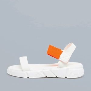 Orange strapped sandals